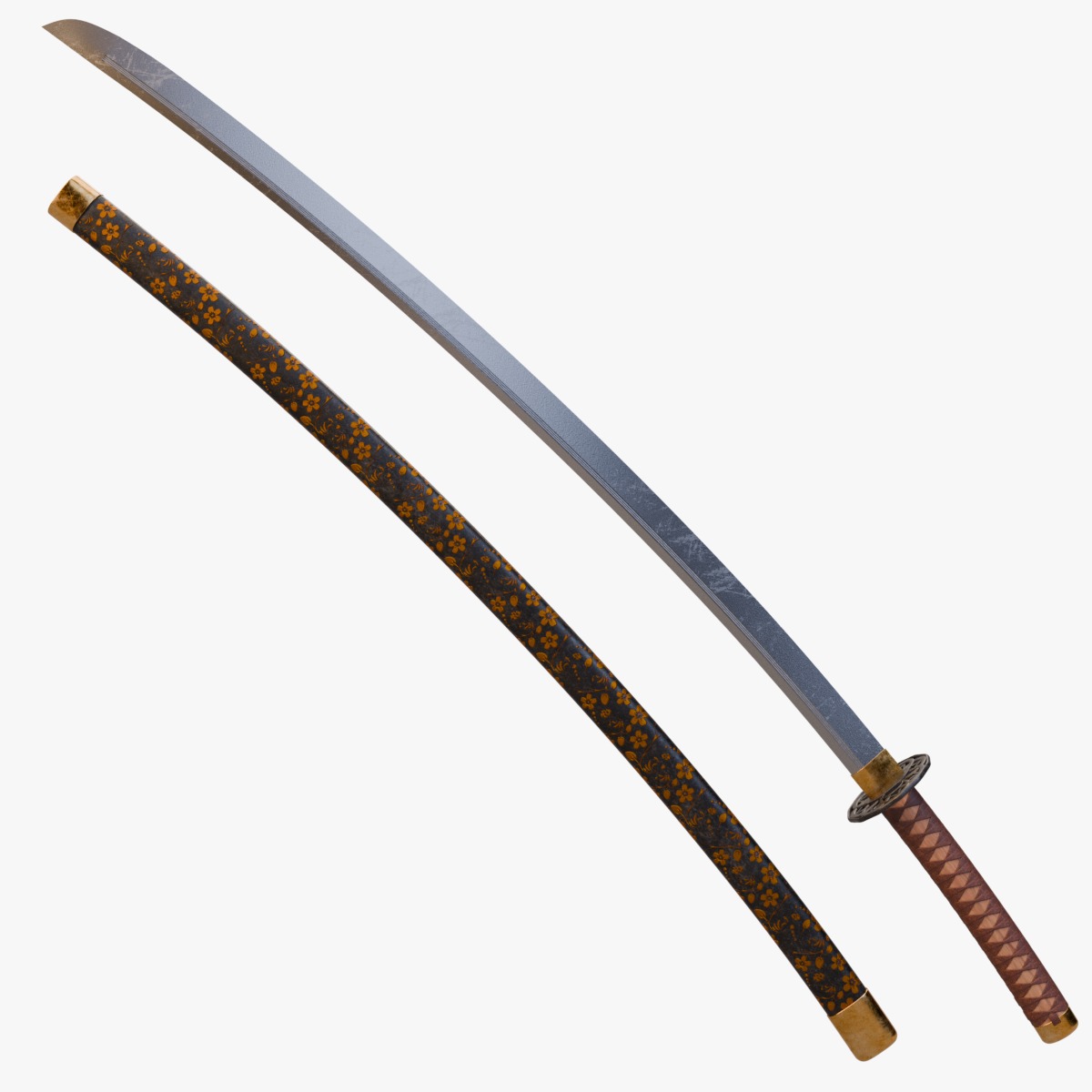 Japanese Katana 3D model_5