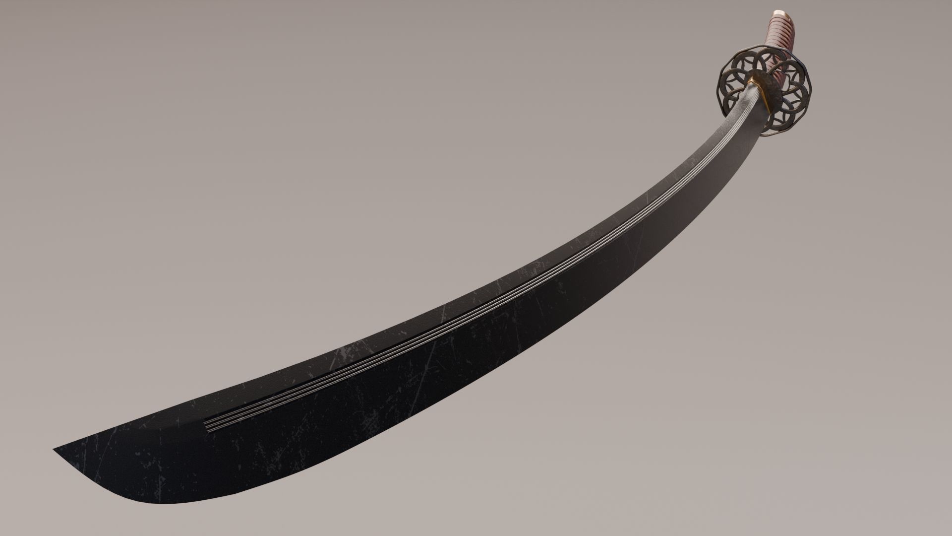 Japanese Katana 3D model_2
