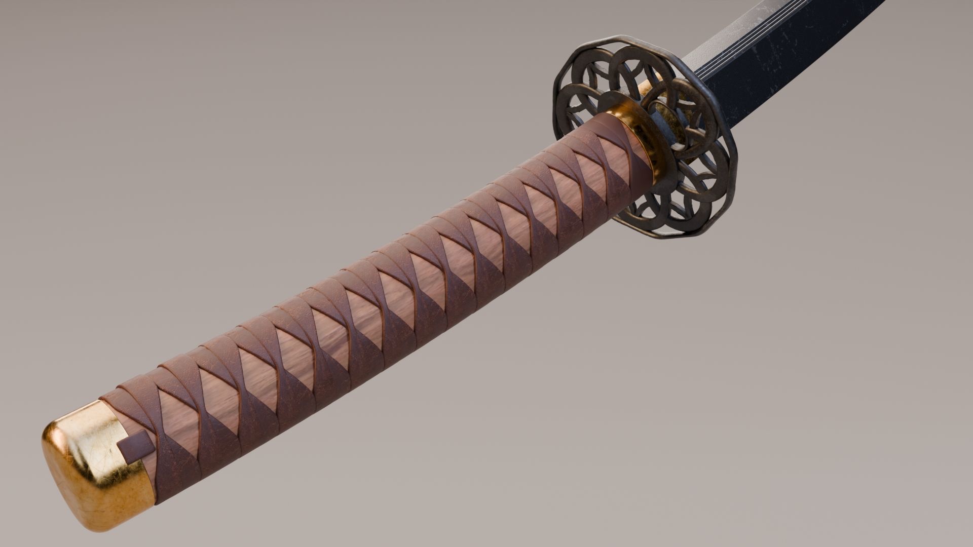 Japanese Katana 3D model_1