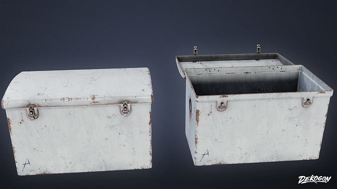 BOATYARD - Storage Box 01 - LOW POLY AND NANITE Low-poly 3D model