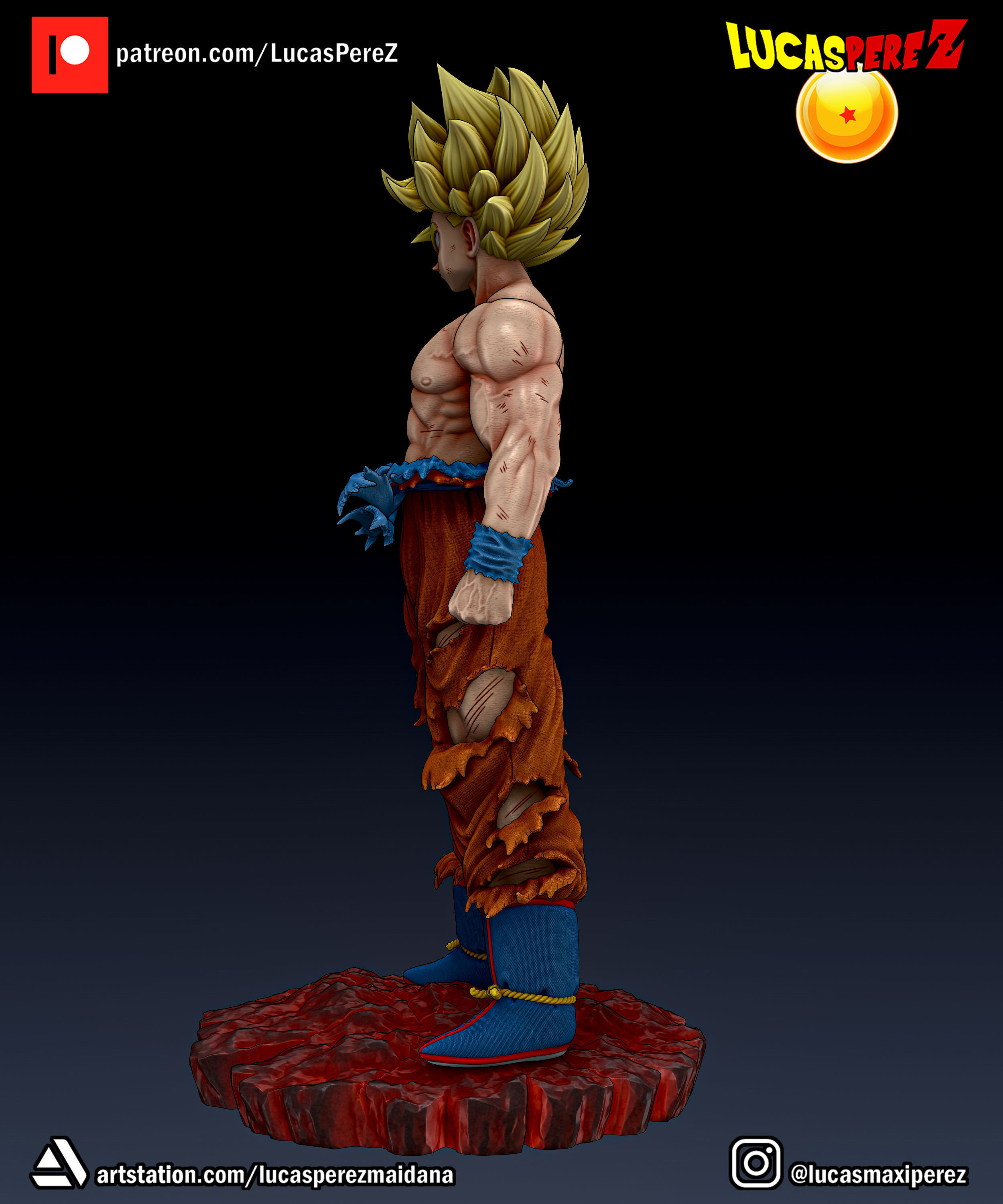 GOKU NAMEK  3D print model_4
