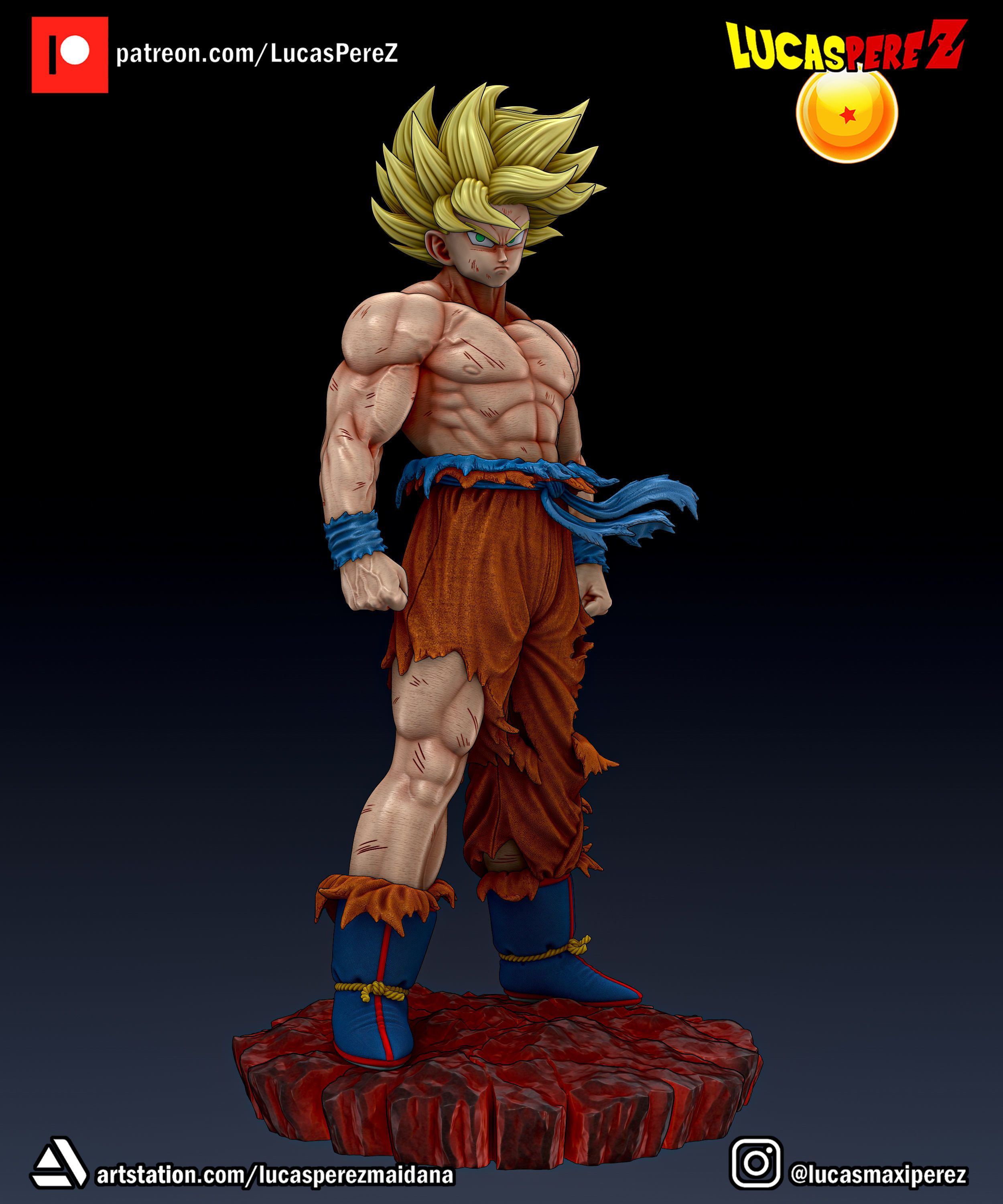 GOKU NAMEK  3D print model_1