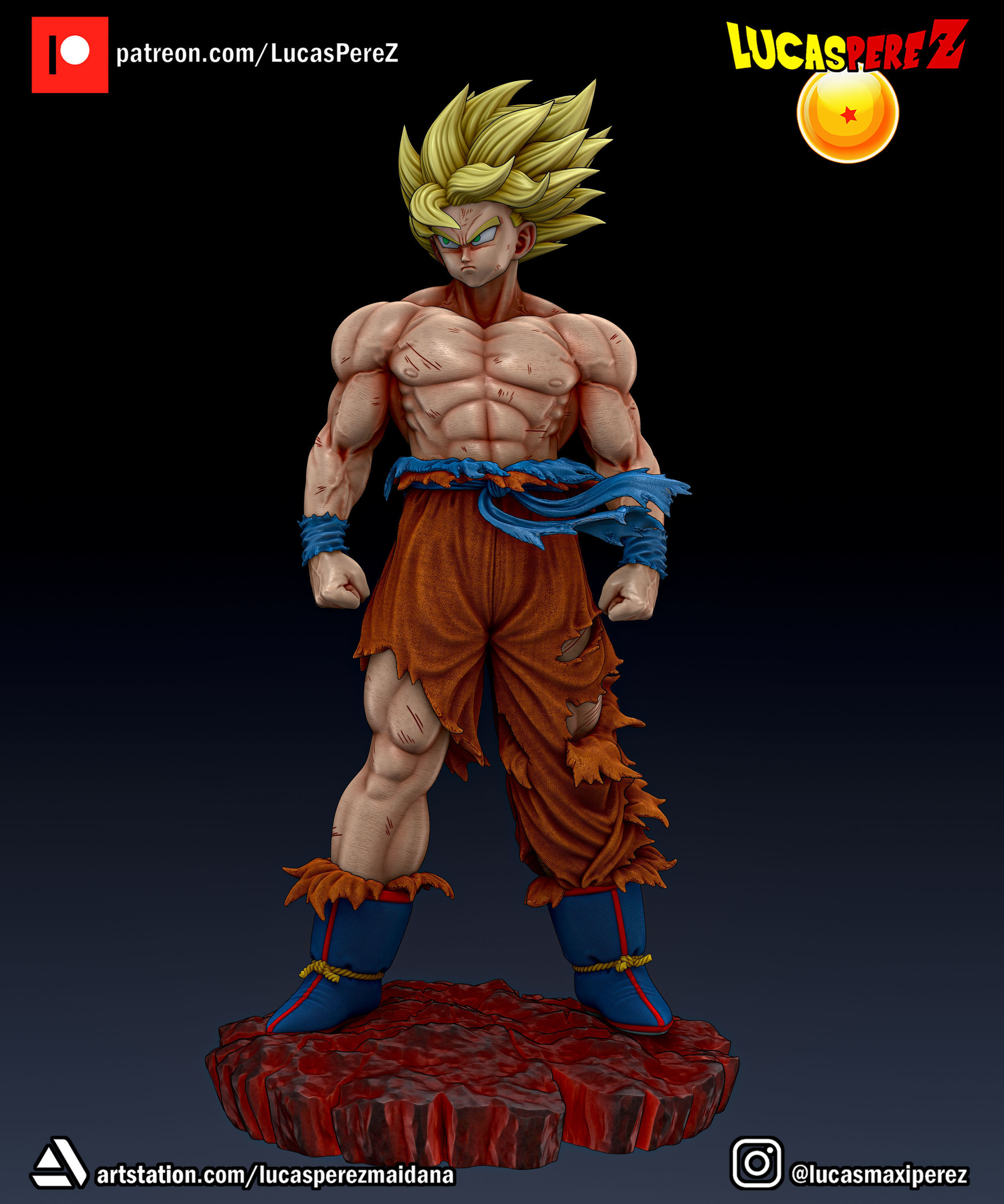 GOKU NAMEK  3D print model_2