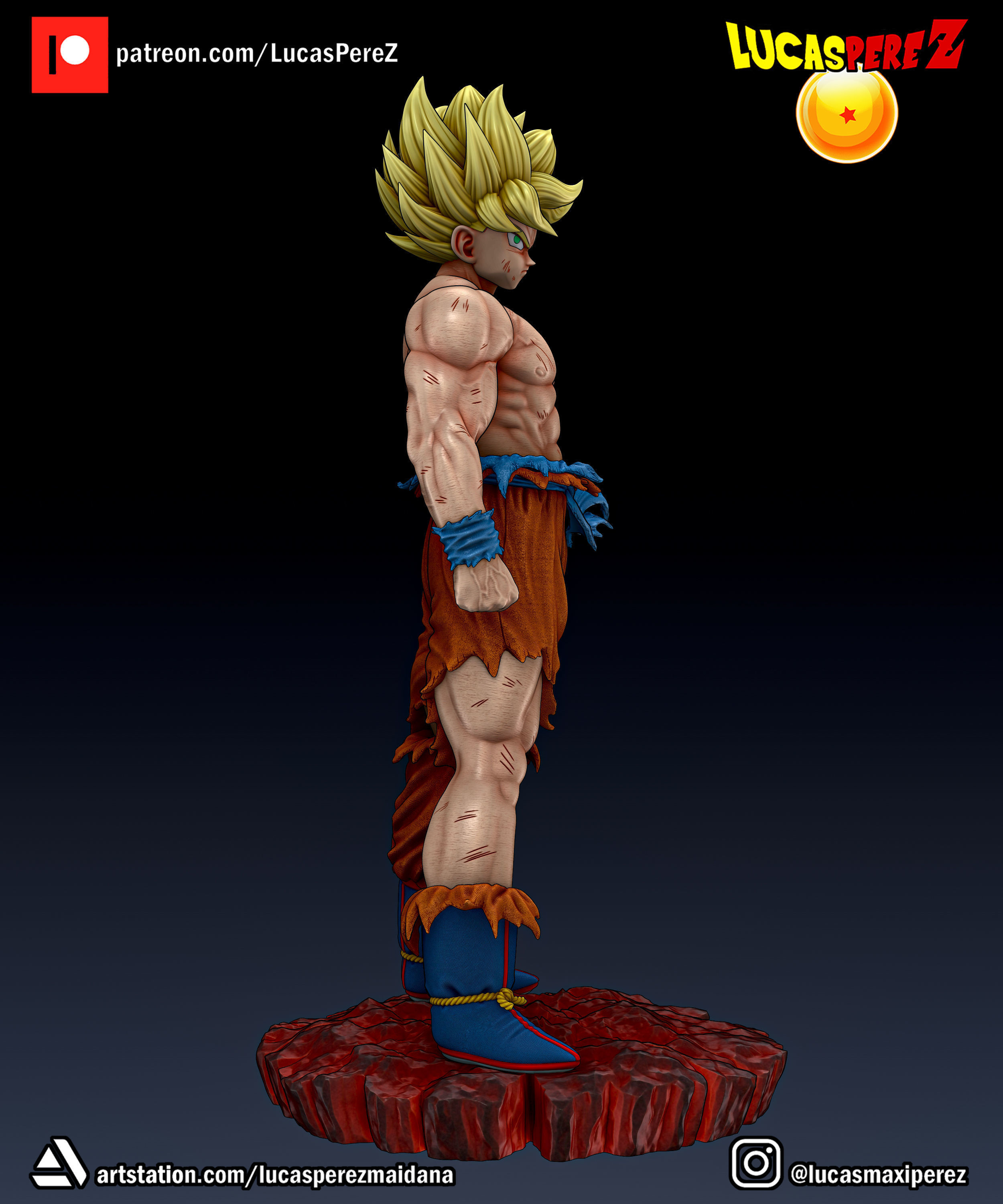 GOKU NAMEK  3D print model_8