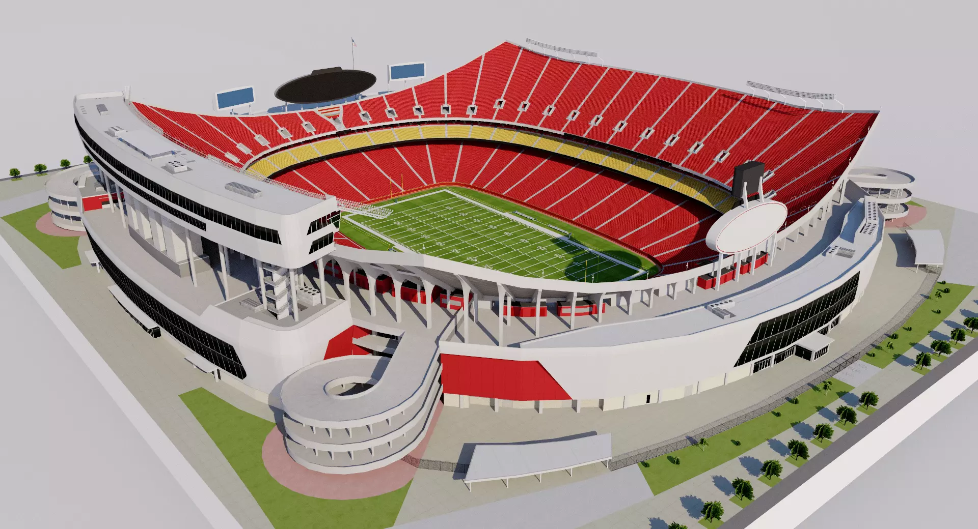 Arrowhead Stadium - Kansas City Chiefs - USA 3D model_0