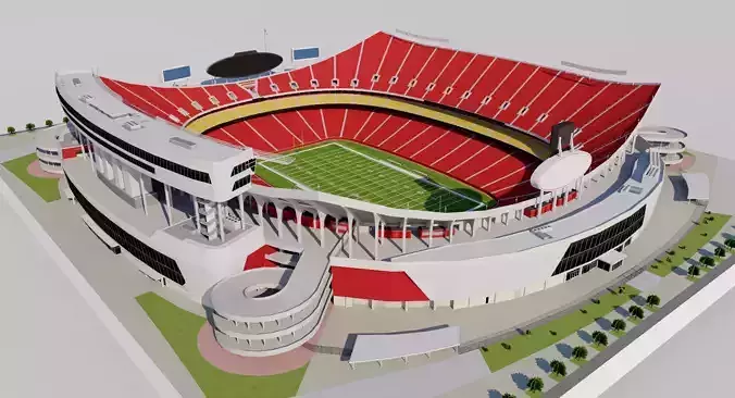Arrowhead Stadium - Kansas City Chiefs - USA 3D model
