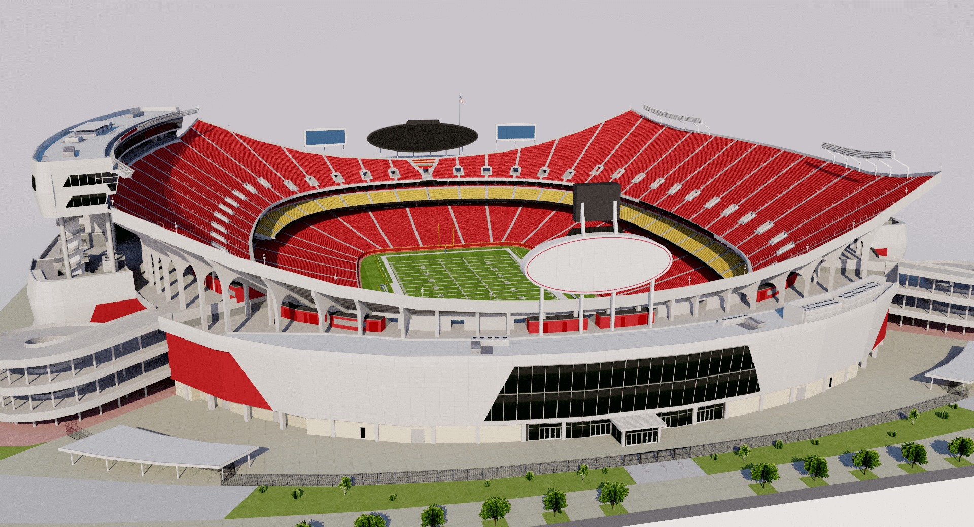 Arrowhead Stadium - Kansas City Chiefs - USA 3D model_2