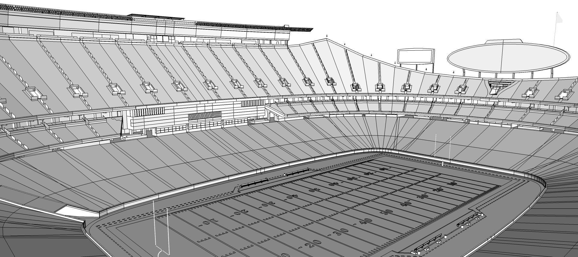 Arrowhead Stadium - Kansas City Chiefs - USA 3D model_12