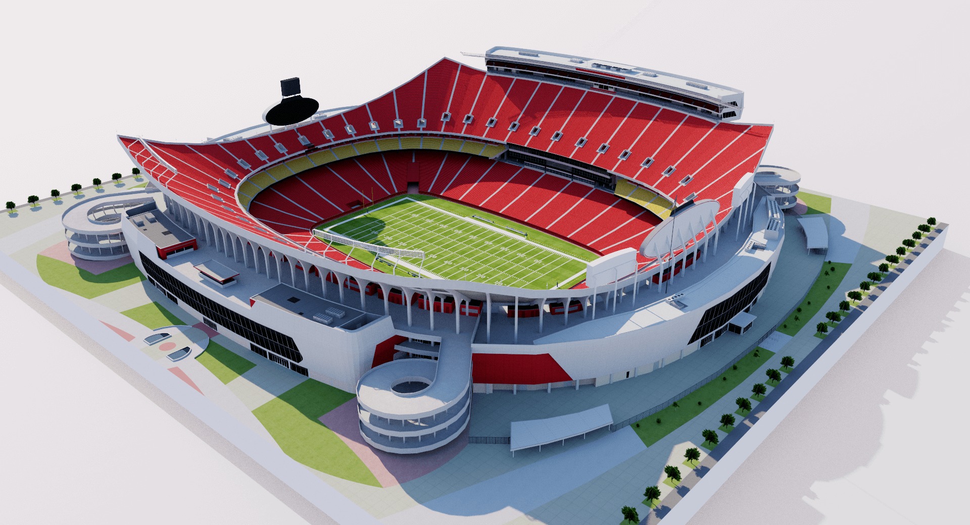 Arrowhead Stadium - Kansas City Chiefs - USA 3D model_1