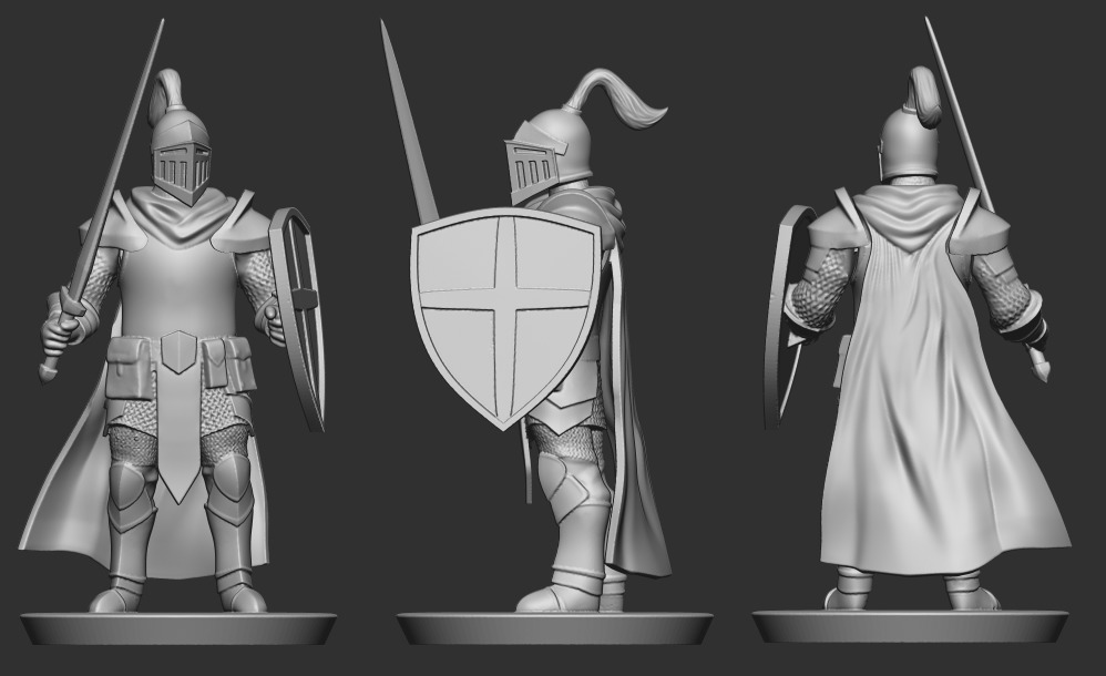 Knight for dnd game 3D print model_4
