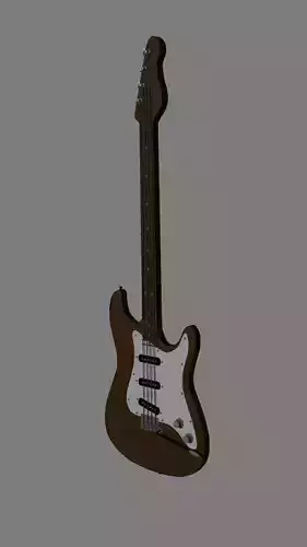 Low Poly Bass Guitar