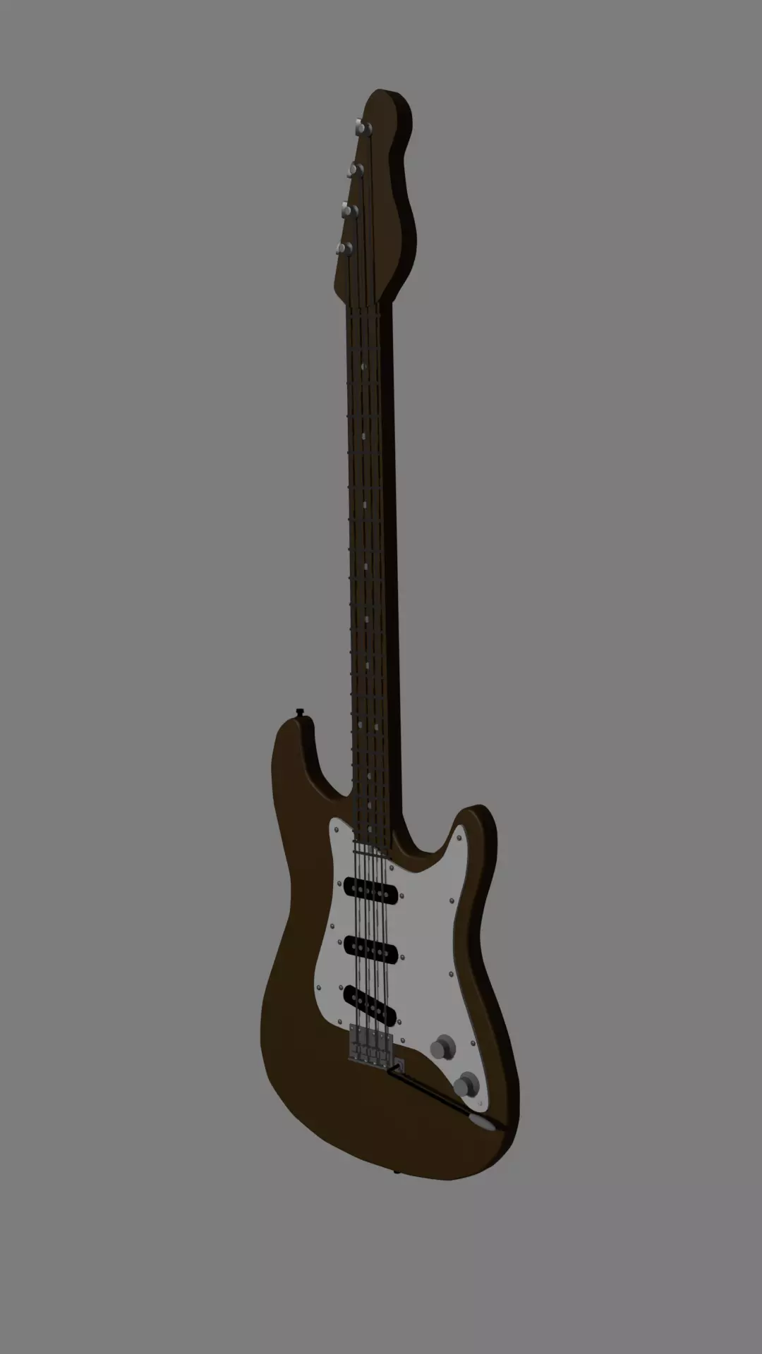 Low Poly Bass Guitar Low-poly 3D model_0