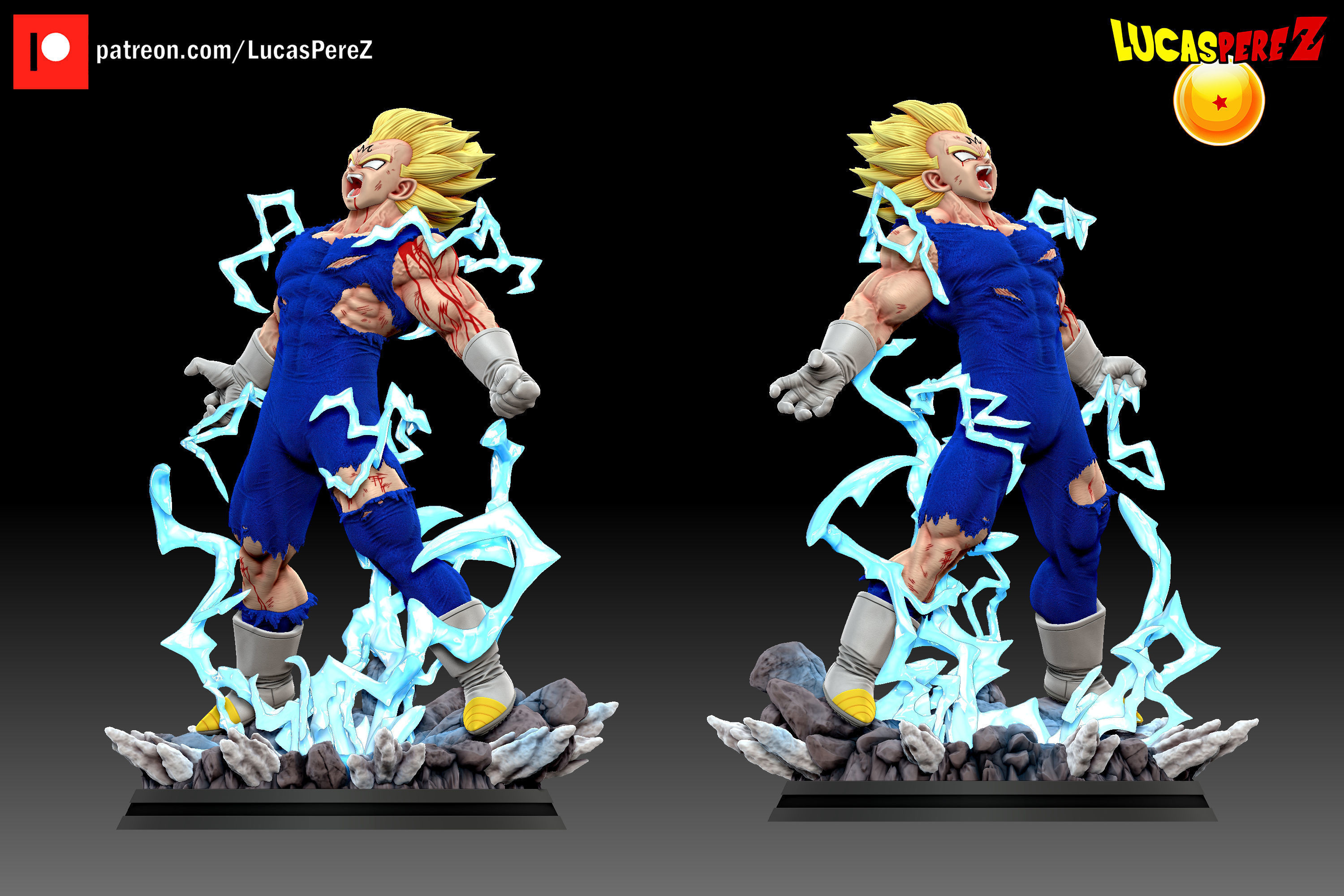 MAJIN VEGETA KAMIKAZE 3D print model_4