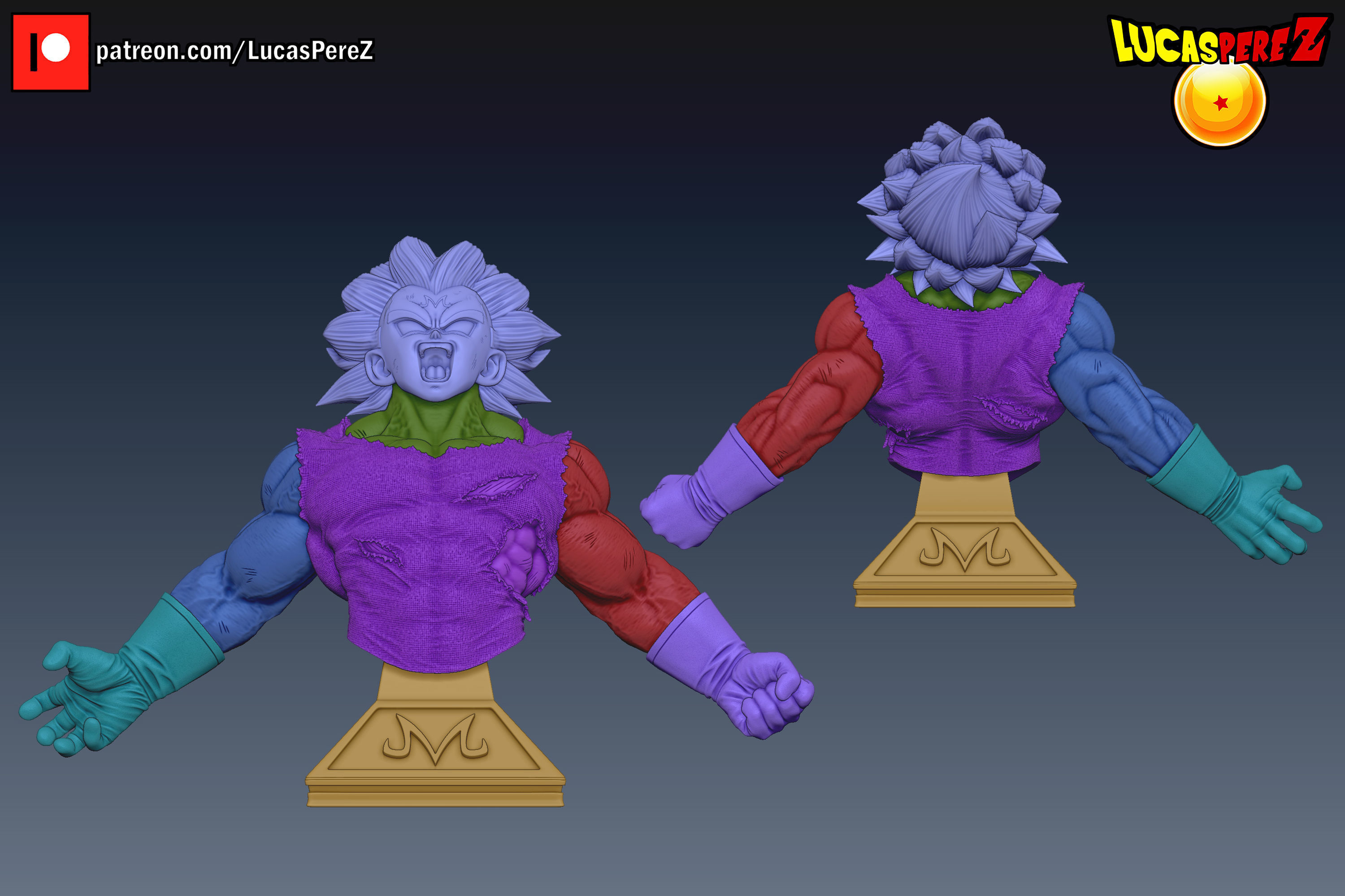 MAJIN VEGETA KAMIKAZE 3D print model_11