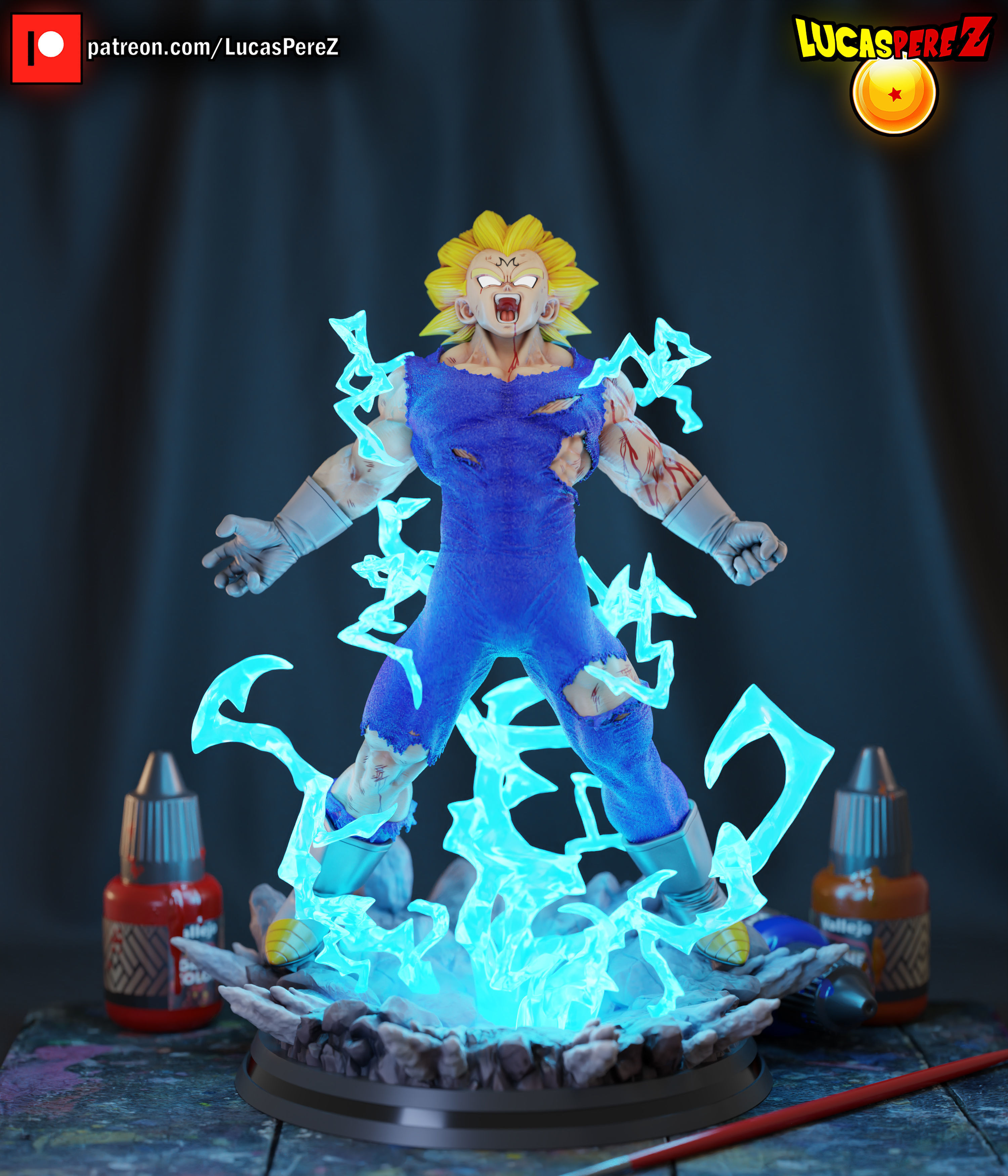 MAJIN VEGETA KAMIKAZE 3D print model_1