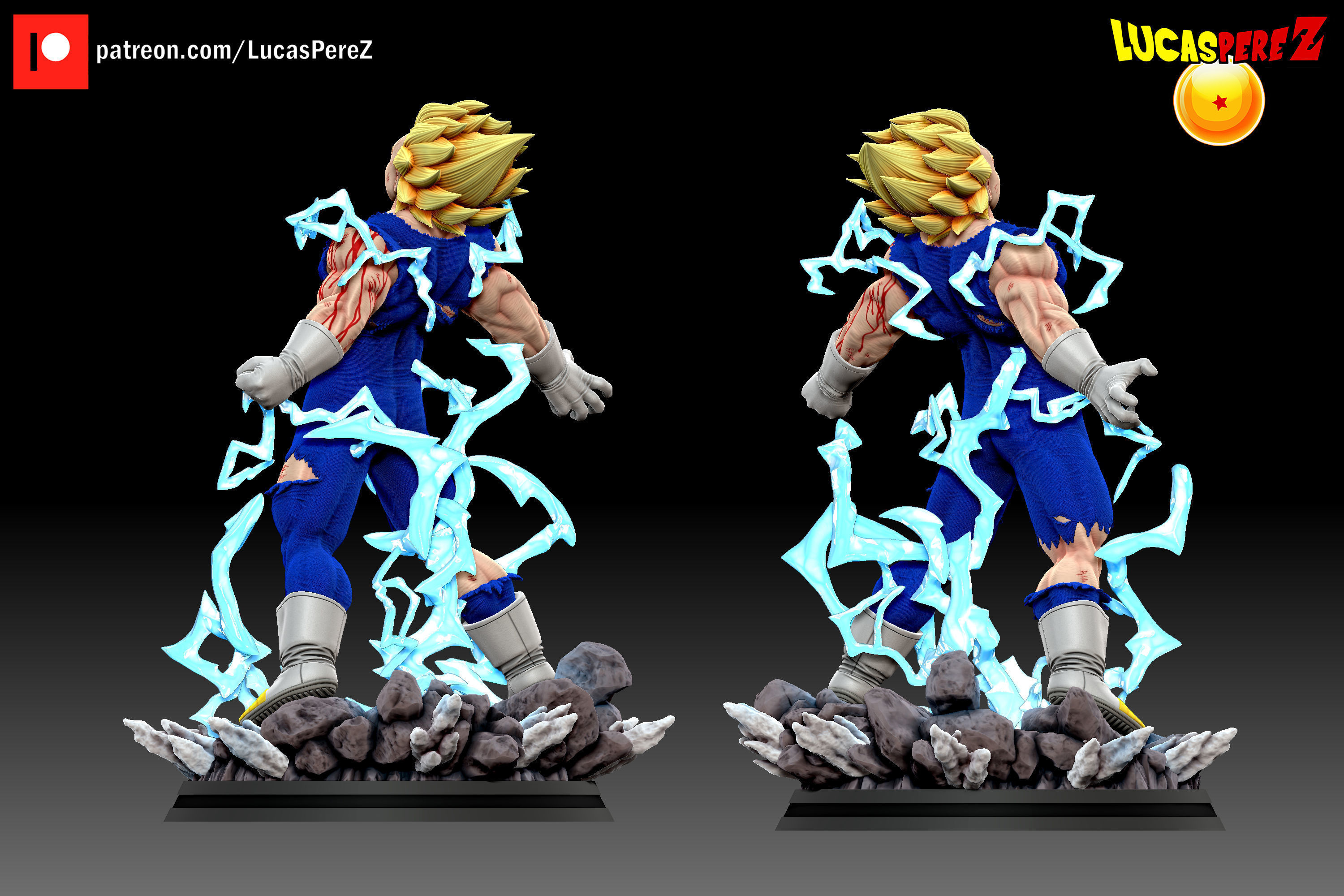 MAJIN VEGETA KAMIKAZE 3D print model_6
