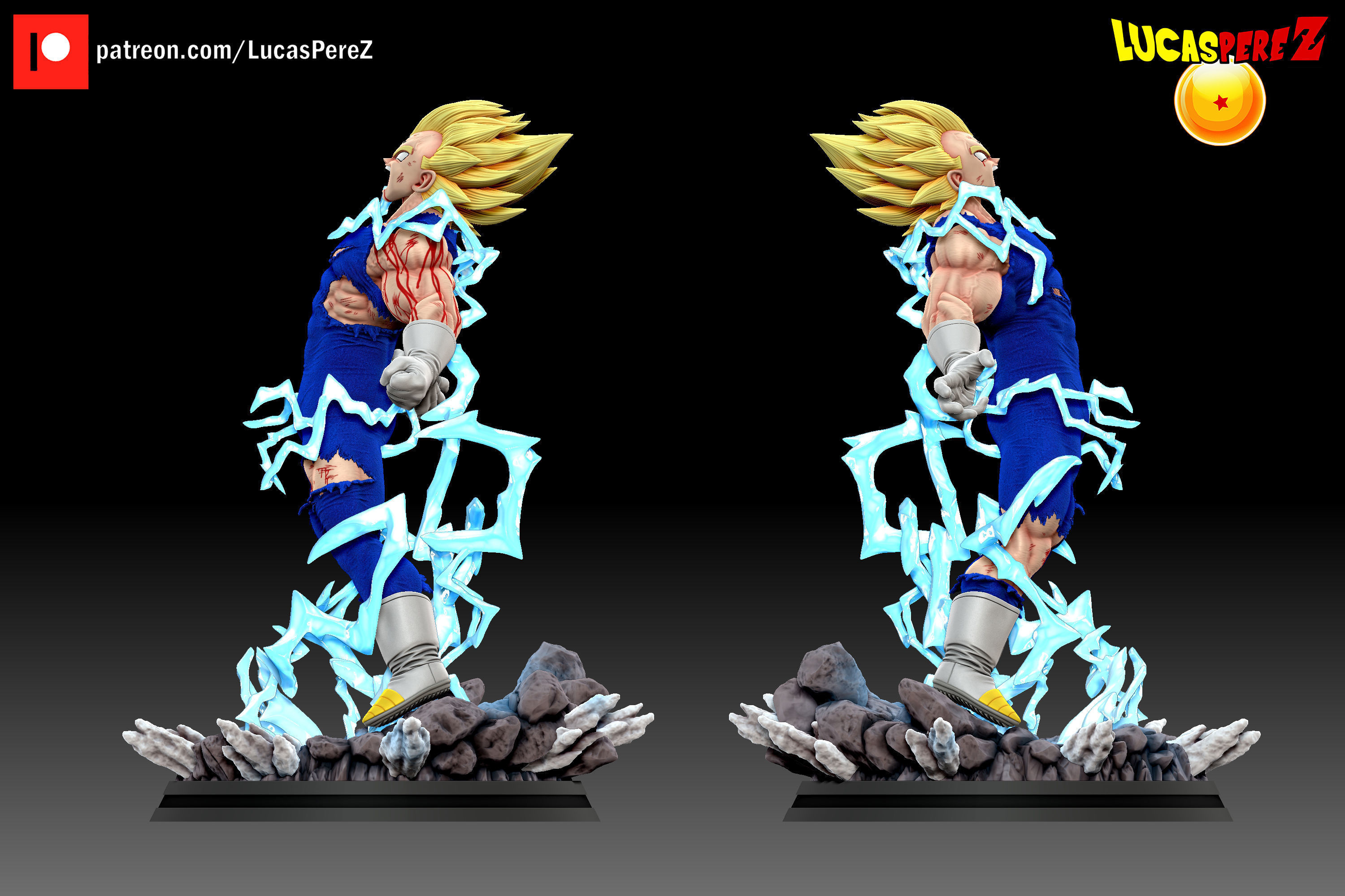 MAJIN VEGETA KAMIKAZE 3D print model_5
