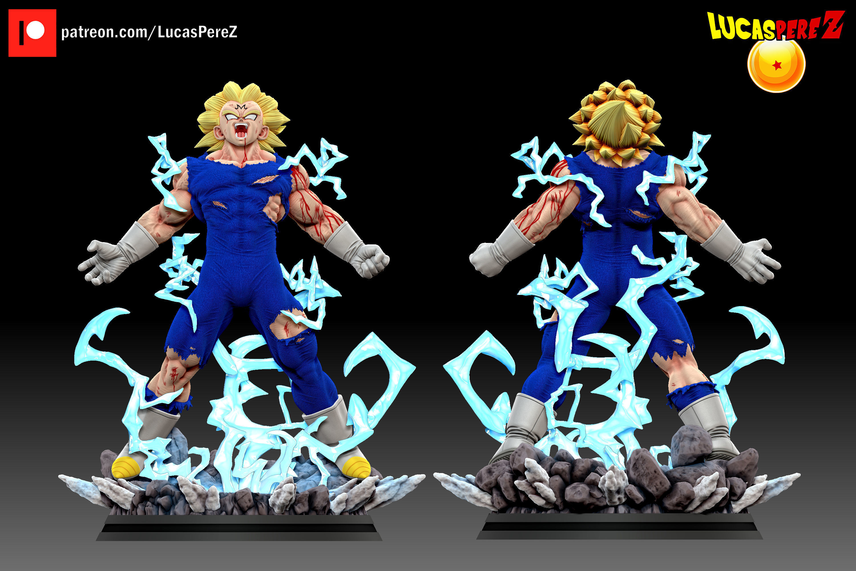 MAJIN VEGETA KAMIKAZE 3D print model_3