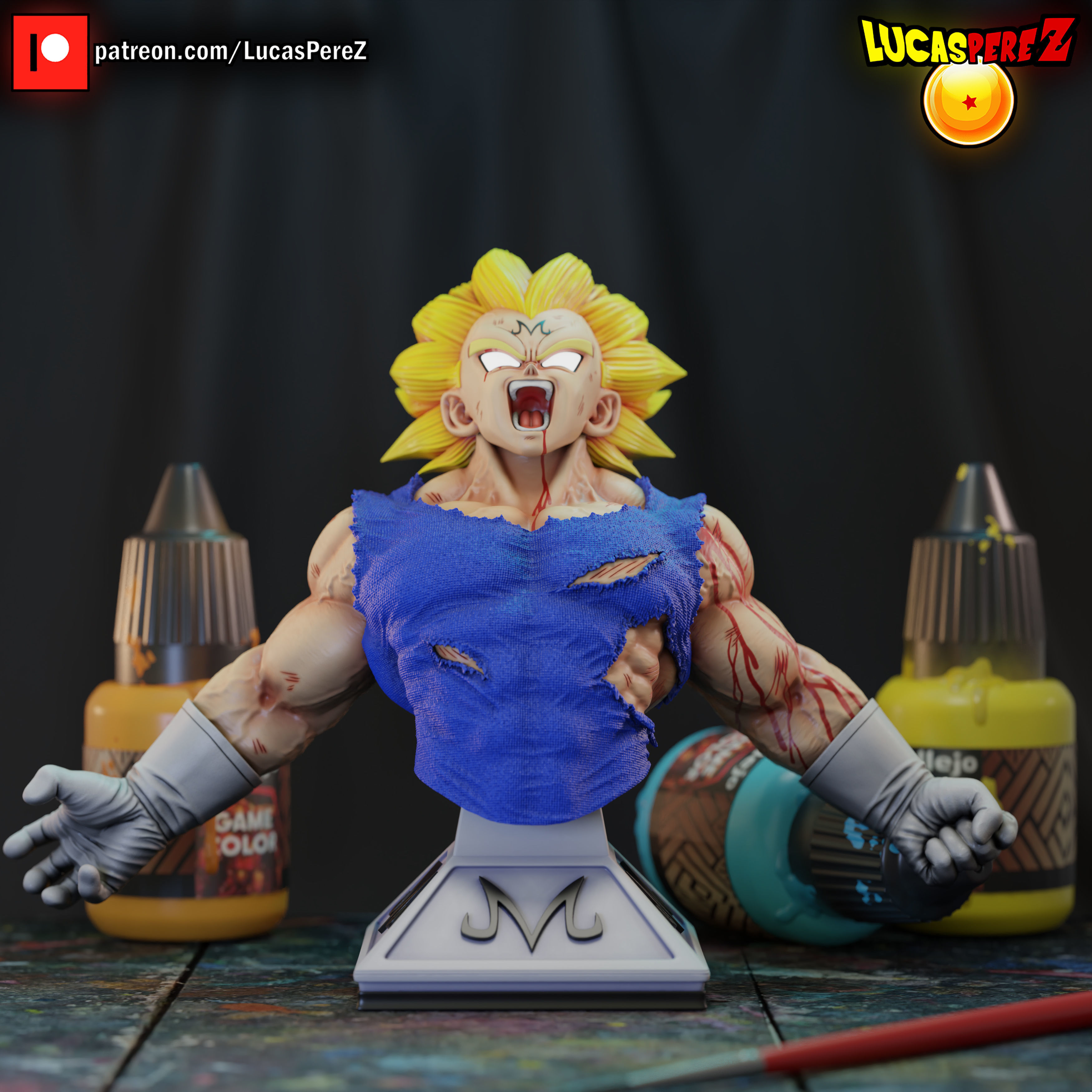 MAJIN VEGETA KAMIKAZE 3D print model_9