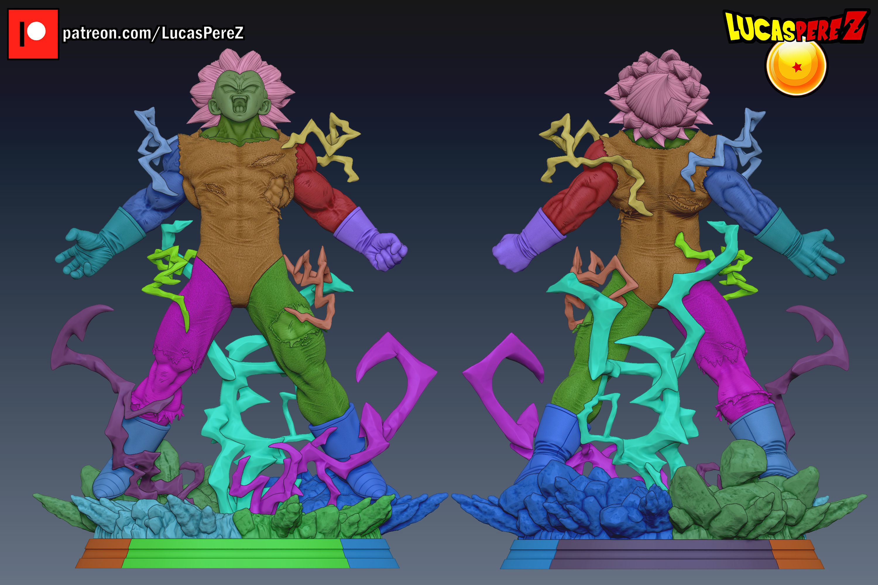 MAJIN VEGETA KAMIKAZE 3D print model_7