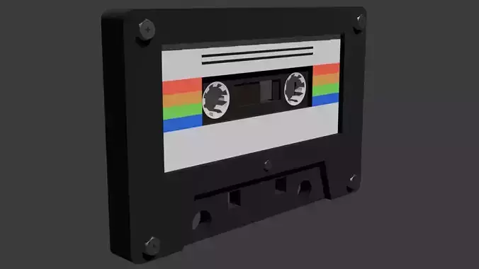 Low Poly Audio Cassette