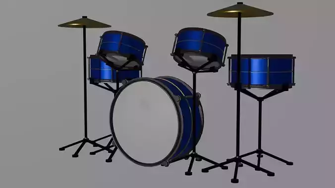 Low Poly Drum Kit