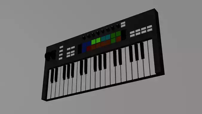 Low Poly Midi Keyboard 