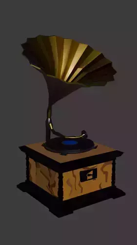 Low Poly Gramophone