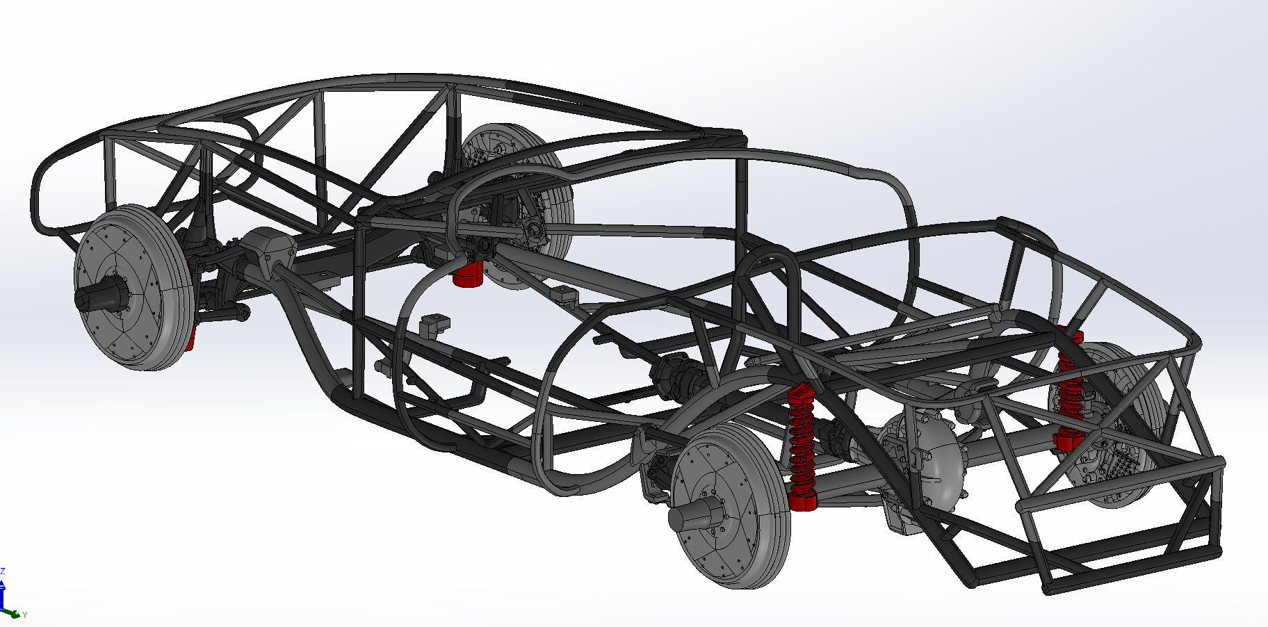 Chassis Frame - Ferrari 250 TR Testa Rossa Kit 3D print model_3