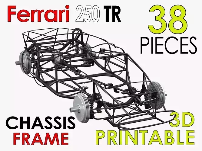 Chassis Frame - Ferrari 250 TR Testa Rossa Kit 3D print model