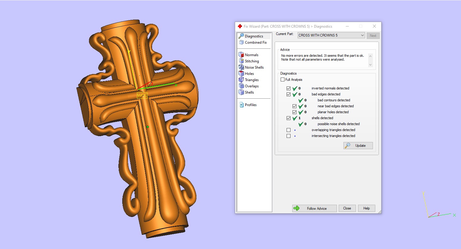 CROSS WITH CROWNS 3D print model_13