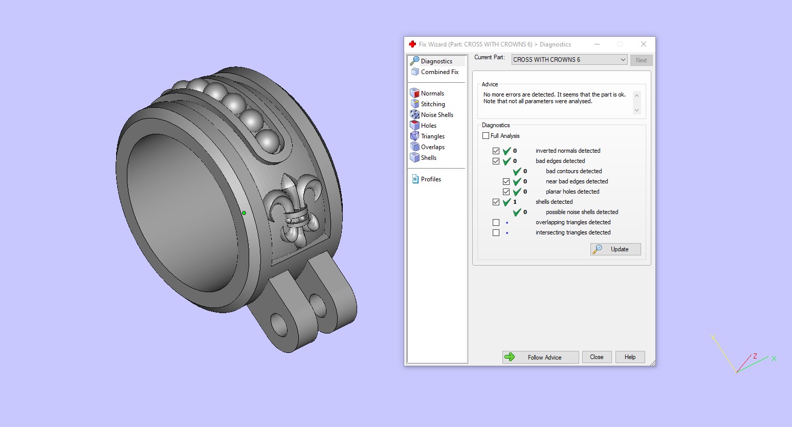 CROSS WITH CROWNS 3D print model_14