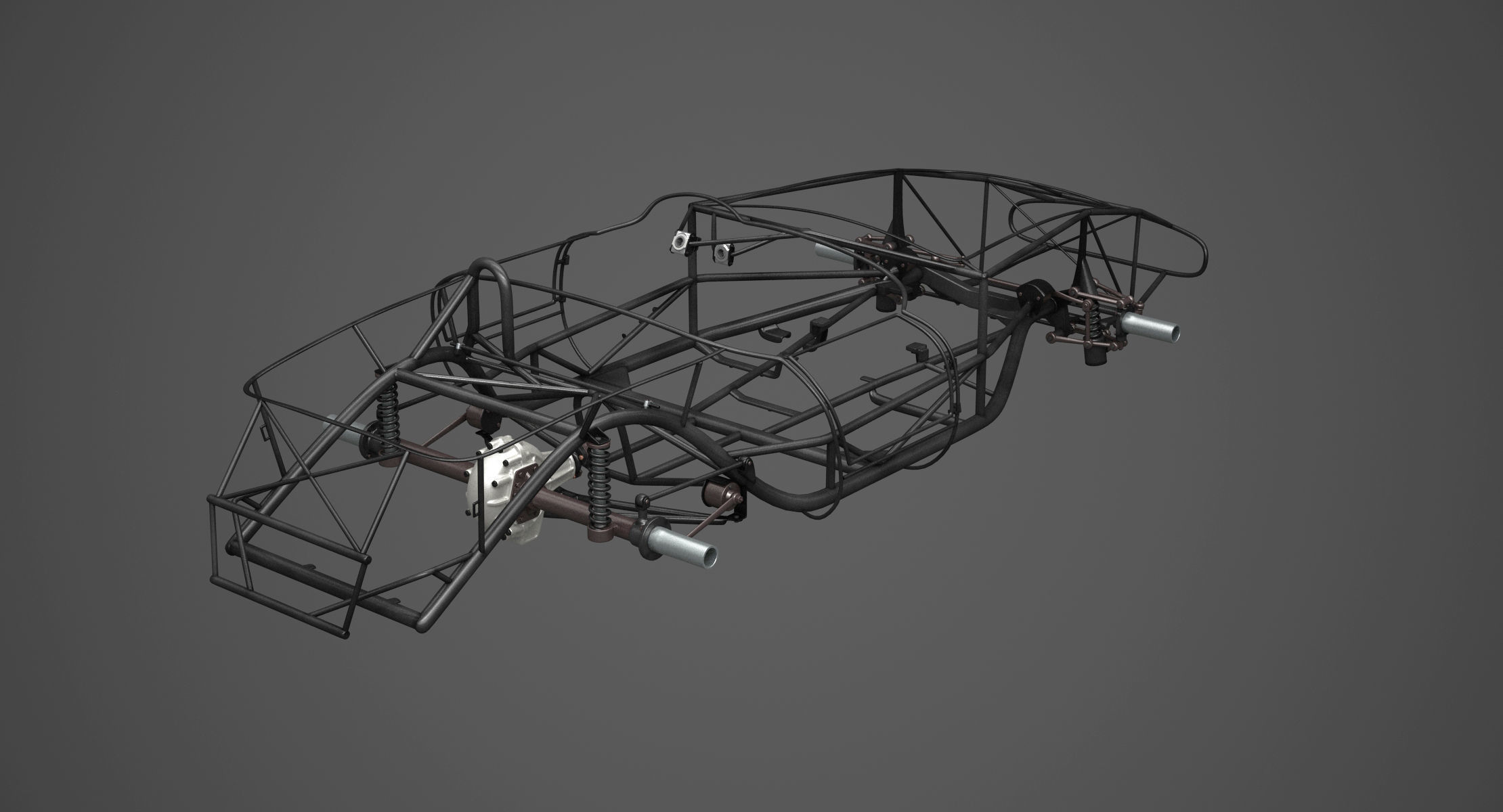 Ferrari 250 TR Chassis Frame Undercarriage - Engine Pack Bundle 3D Model Collection_31