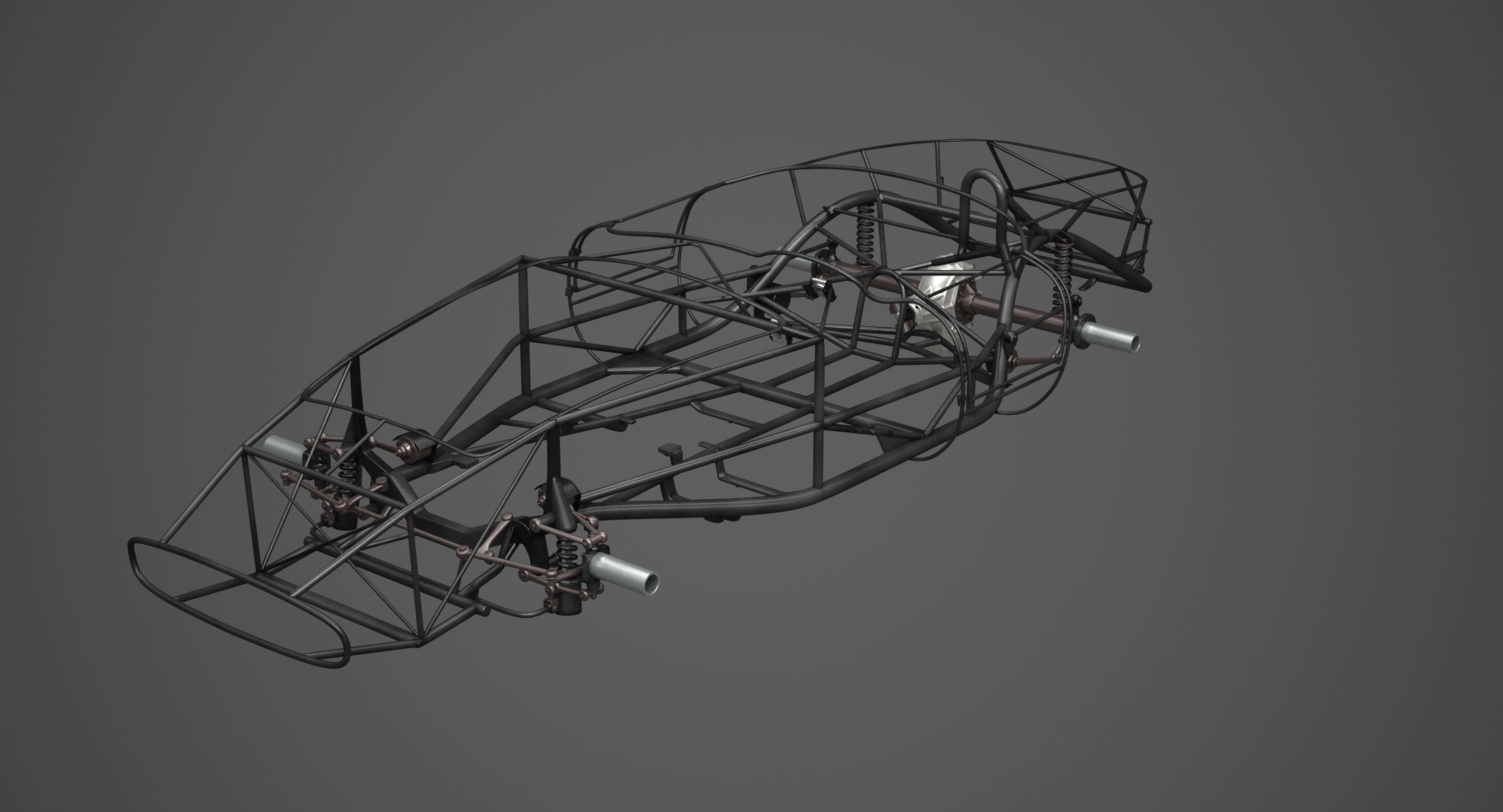 Ferrari 250 TR Chassis Frame Undercarriage - Engine Pack Bundle 3D Model Collection_37