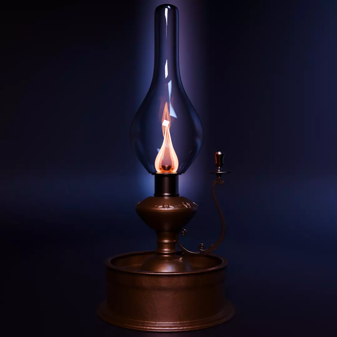 Antique-Style Vintage Lamp 3D model_3