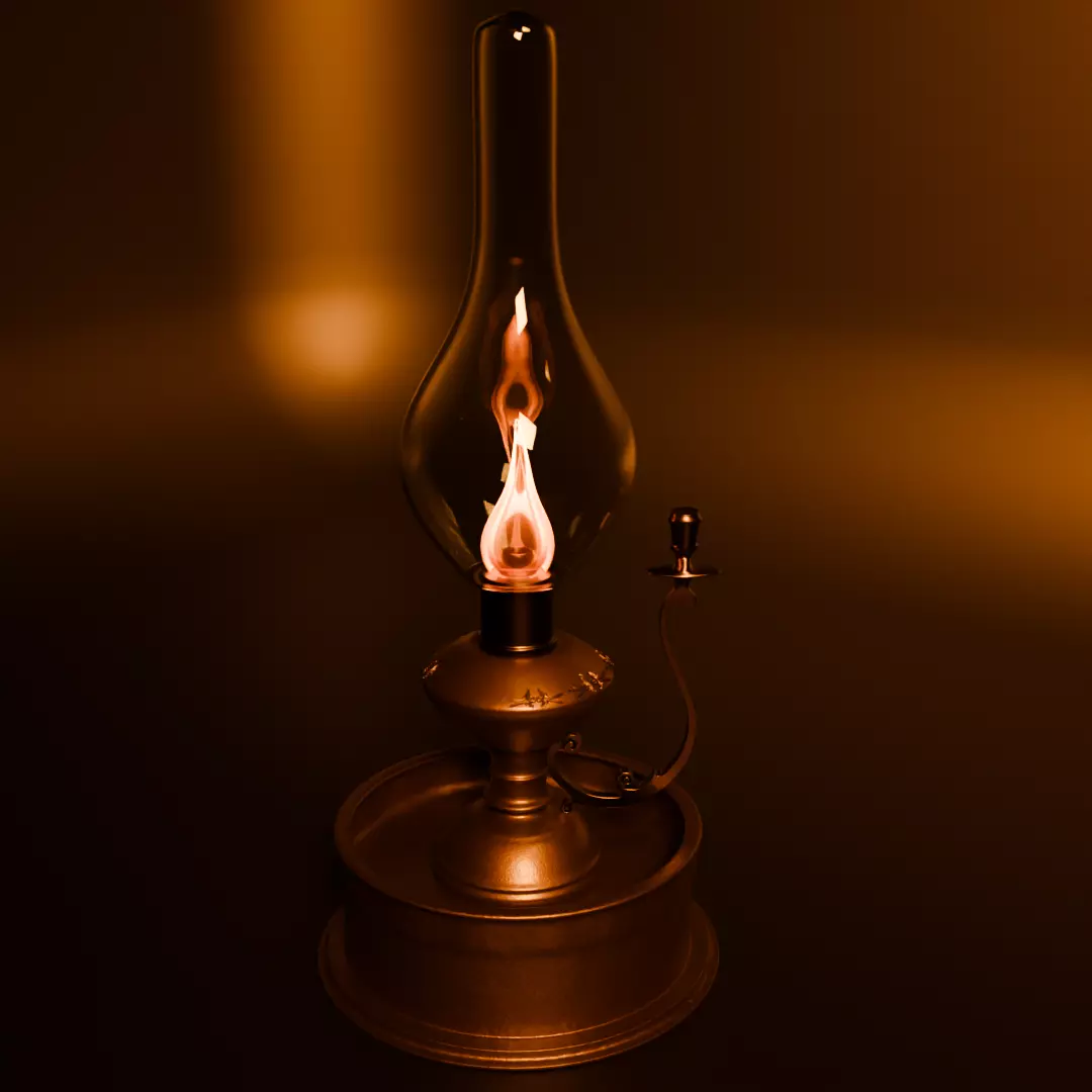 Antique-Style Vintage Lamp 3D model_2