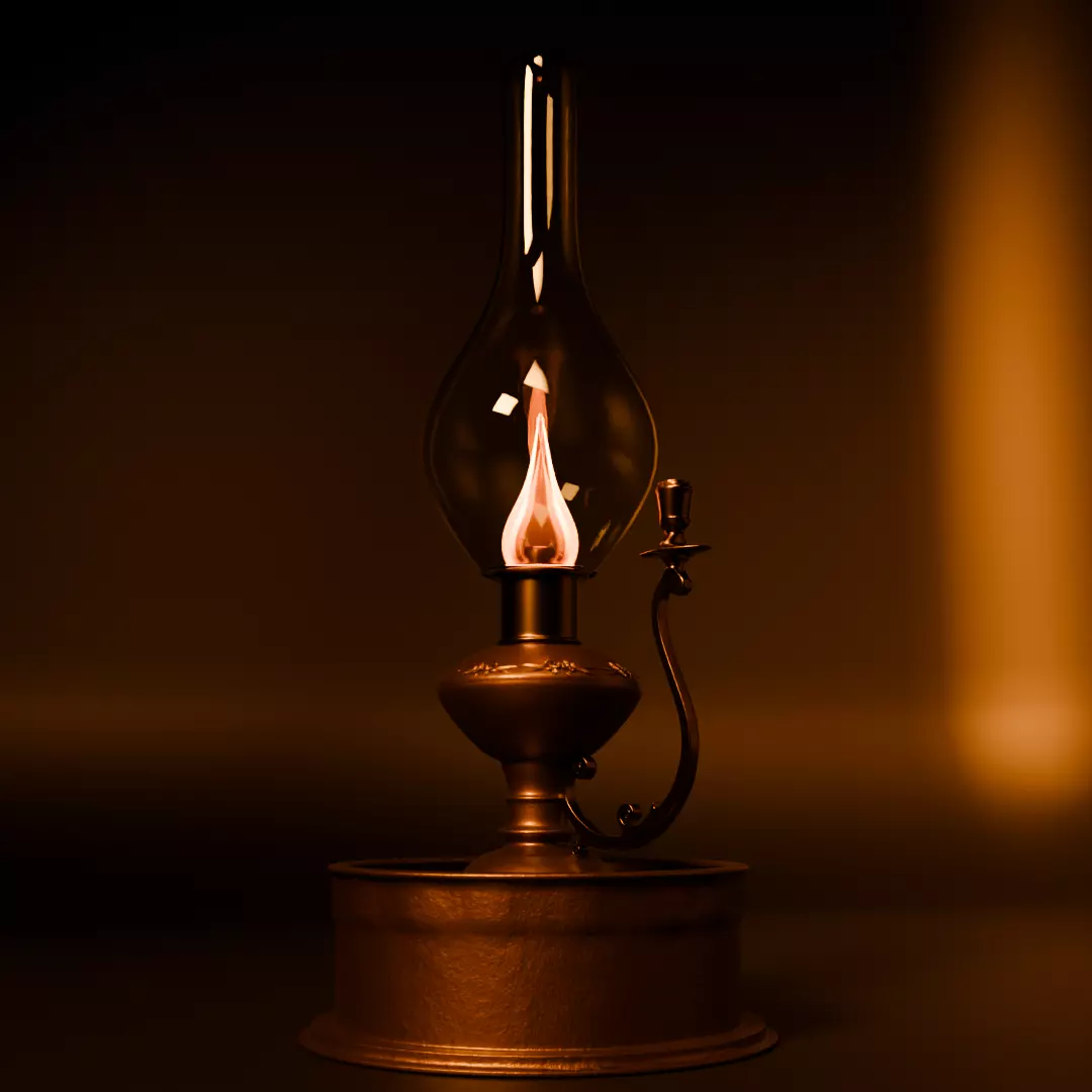 Antique-Style Vintage Lamp 3D model_4