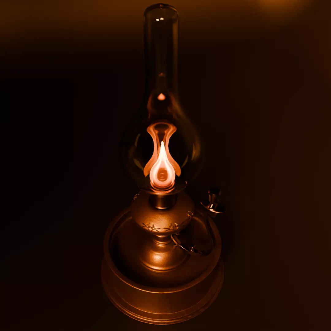 Antique-Style Vintage Lamp 3D model_1