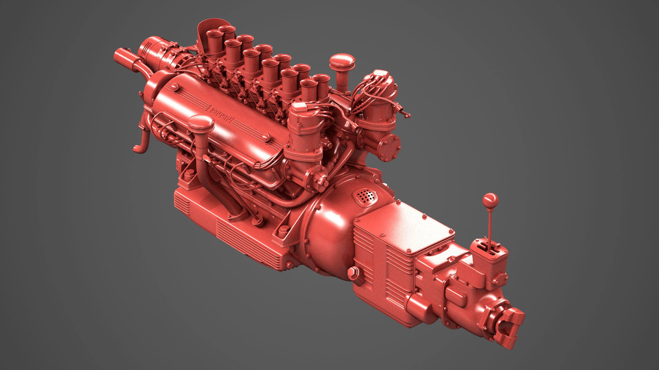 Ferrari 250 TR Chassis Frame - Engine - Wheels Pack Bundle 3D Model Collection_42