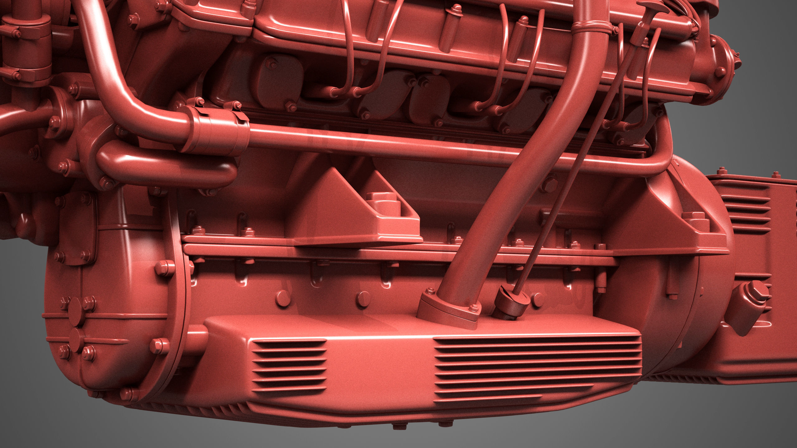 Ferrari 250 TR Chassis Frame - Engine - Wheels Pack Bundle 3D Model Collection_51