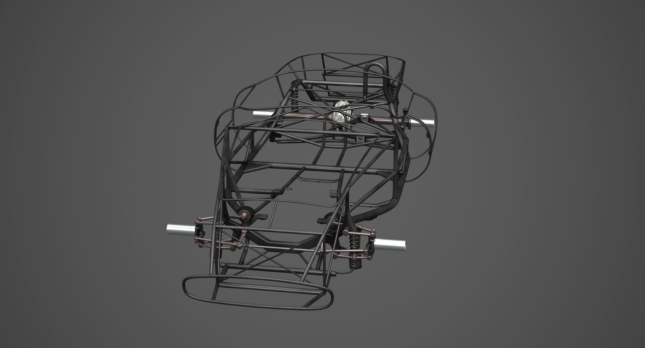 Ferrari 250 TR Chassis Frame - Engine - Wheels Pack Bundle 3D Model Collection_38