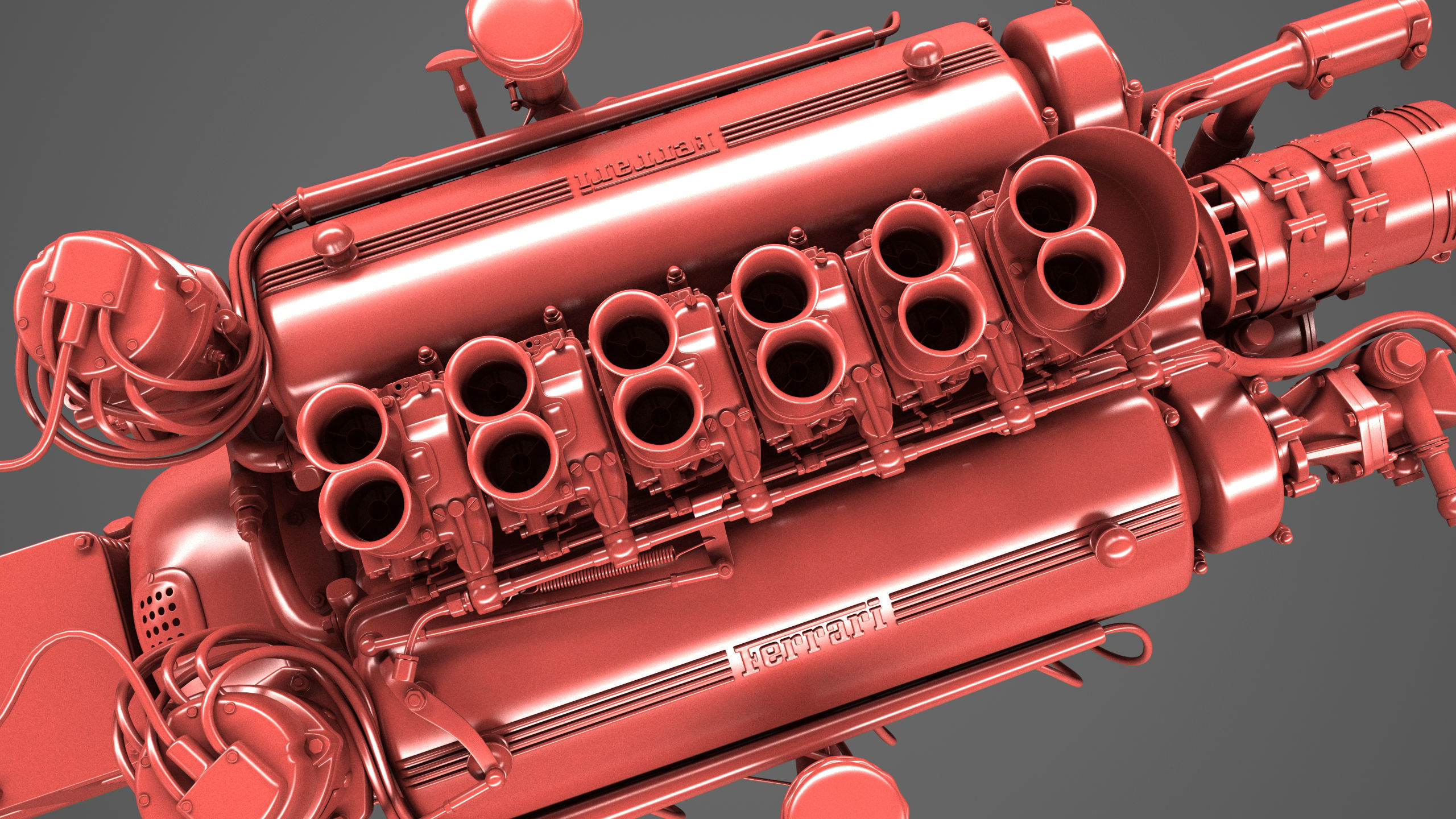 Ferrari 250 TR Chassis Frame - Engine - Wheels Pack Bundle 3D Model Collection_47