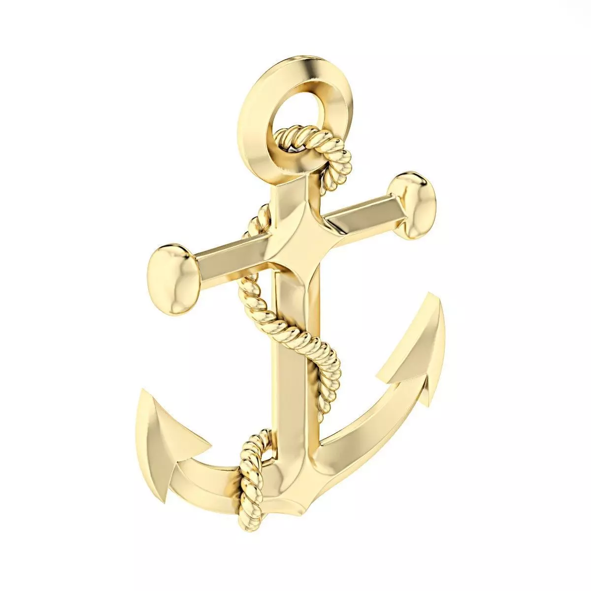 Sea anchor pendant jewelry 3D print model