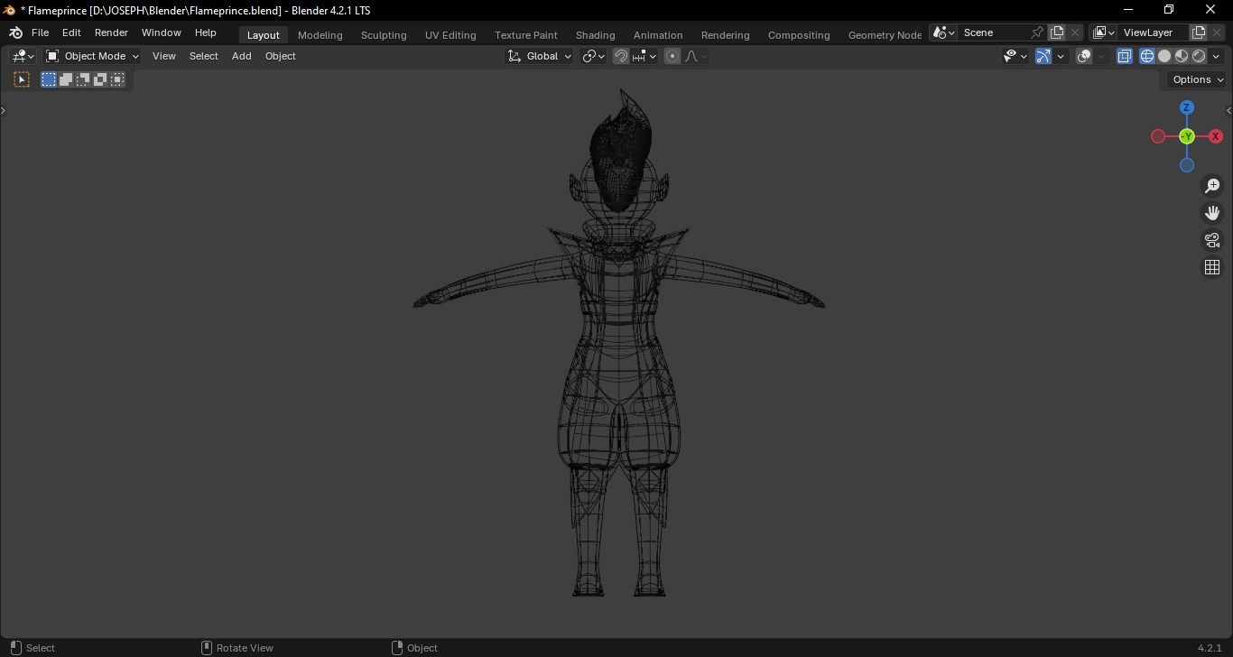Flame Prince 3D model_3