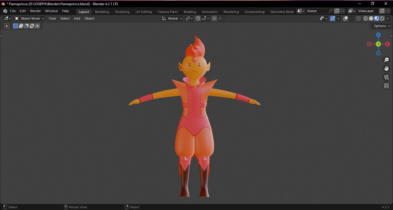 Flame Prince 3D model_4
