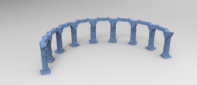 Ancient Mars stone pillar 2 3D model