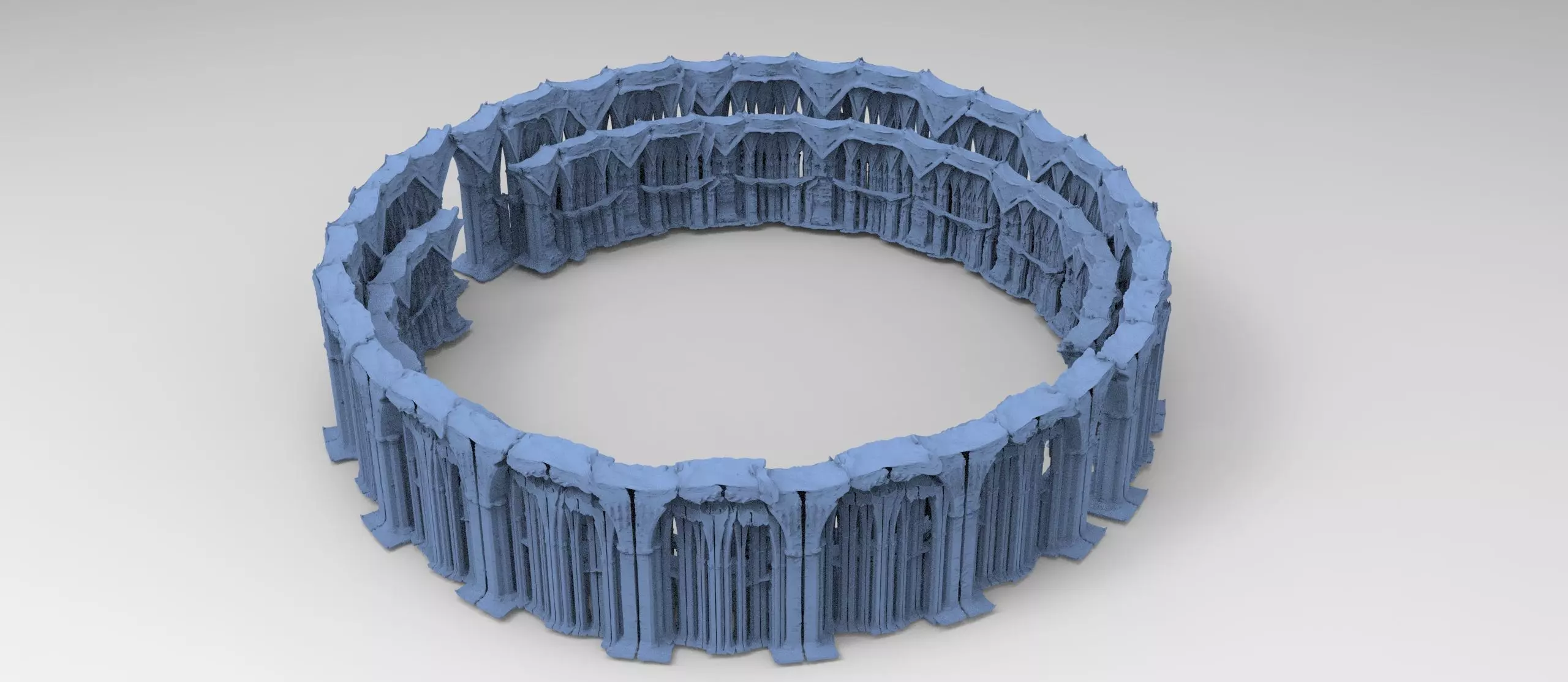 Ancient Mars stone pillar arena 1 3D model_0