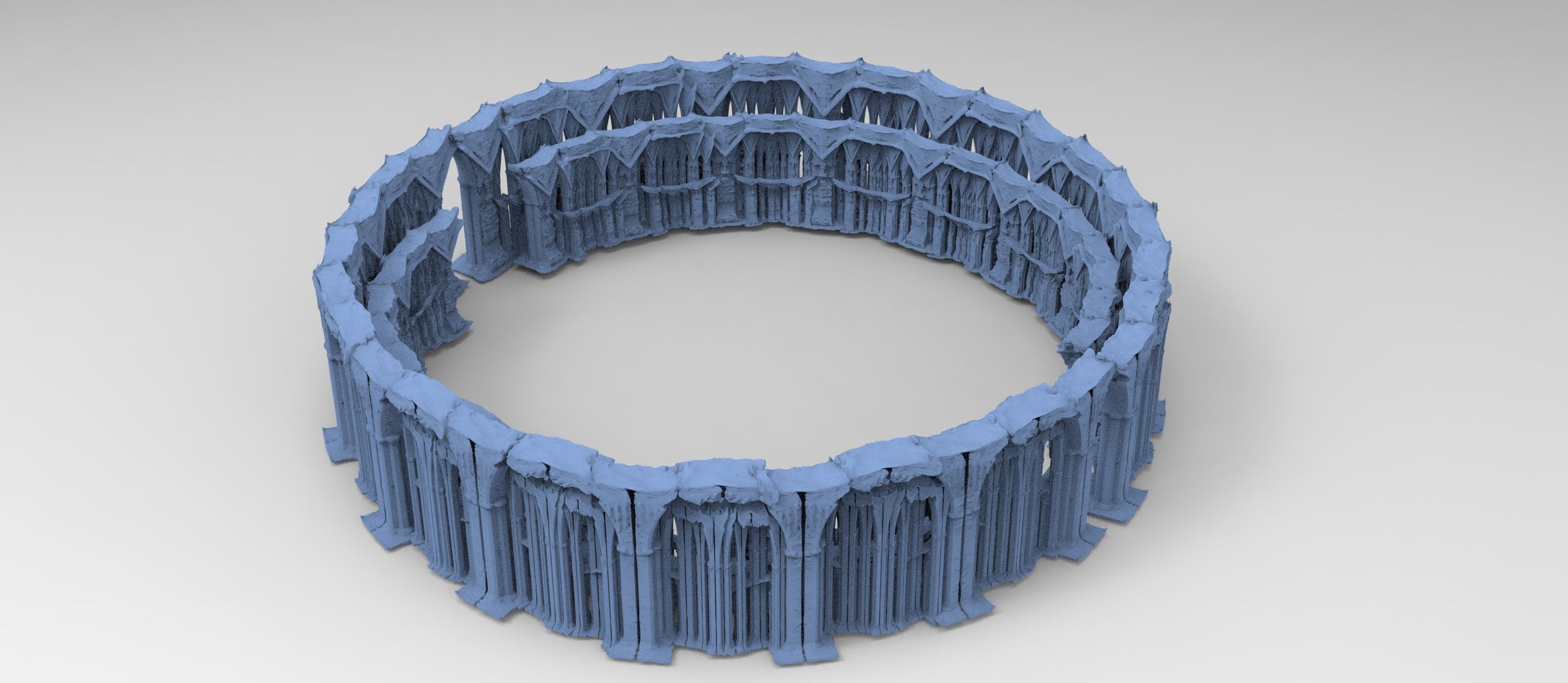 Ancient Mars stone pillar arena 1 3D model_1