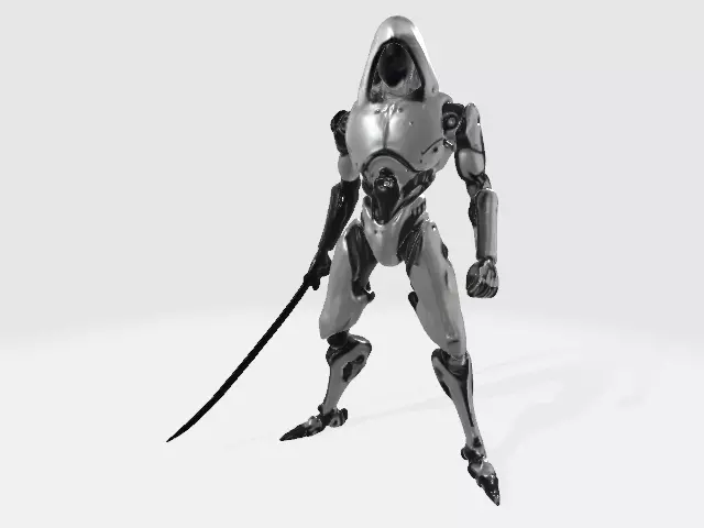 Fighter robot 3D model_0