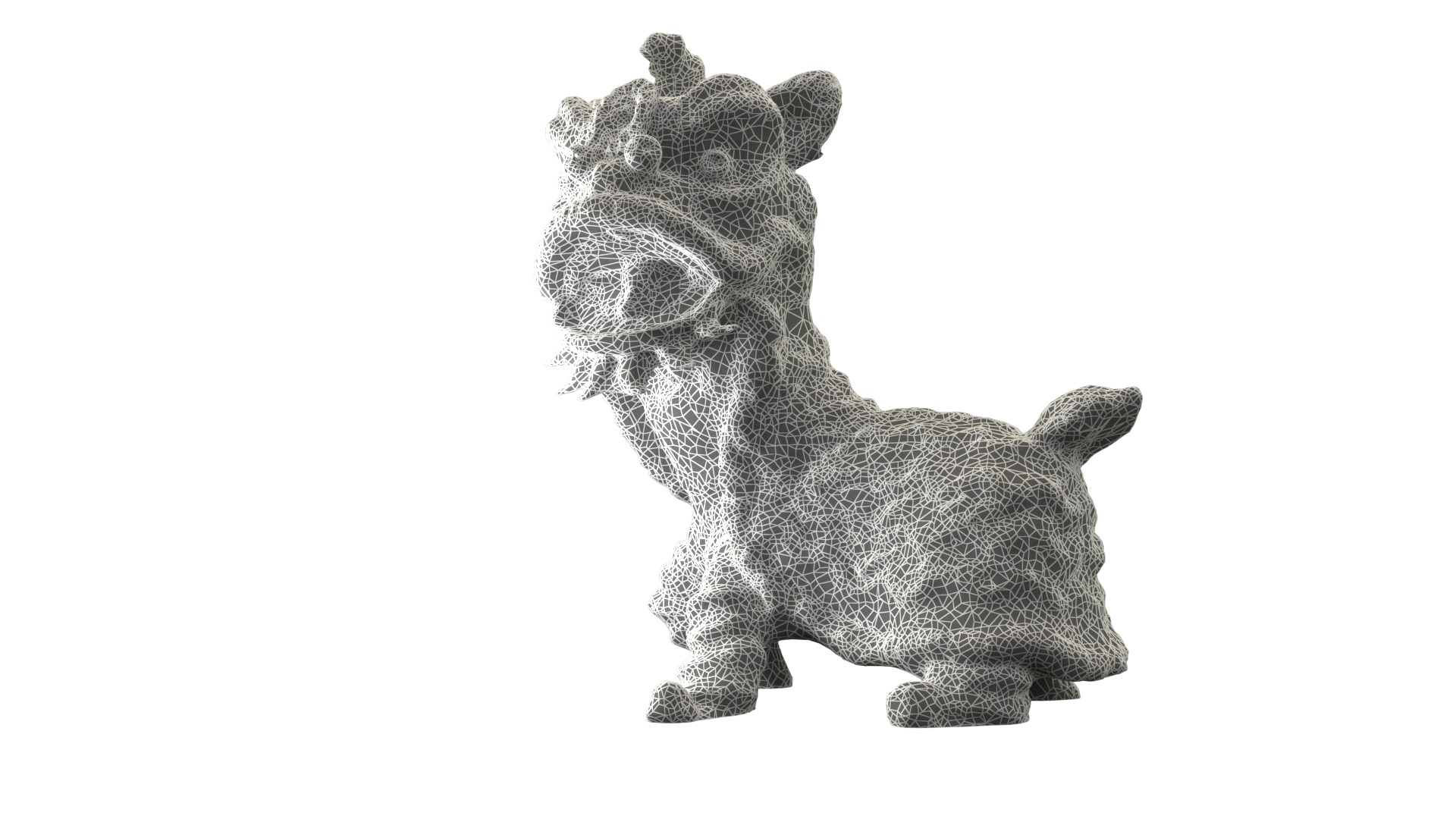 Chinese lion dance figure  Low-poly 3D model_7